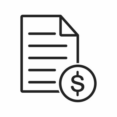 Dolar vektör ince çizgi simgesi