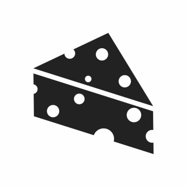 Peynir ikonu. Web için ekmek vektör simgelerinin basit çizimi