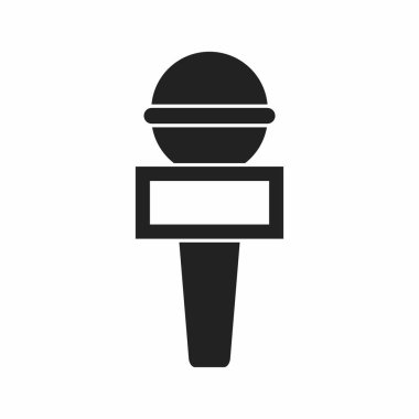 Web ve mobil uygulama tasarımınız için beyaz arkaplanda izole edilmiş mikrofon simgesi vektörü, mikrofon logosu konsepti