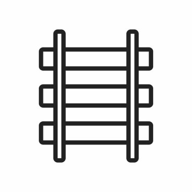 railway icon vector. thin line sign. isolated contour symbol illustration