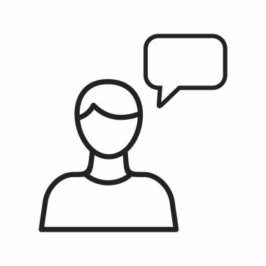 Web ve mobil uygulama tasarımınız için beyaz arkaplanda izole edilmiş sohbet simgesi vektörü, konuşma balonu logosu kavramı