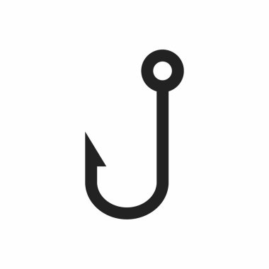 fishing hook icon. simple illustration of fish vector icons for web design isolated on white background