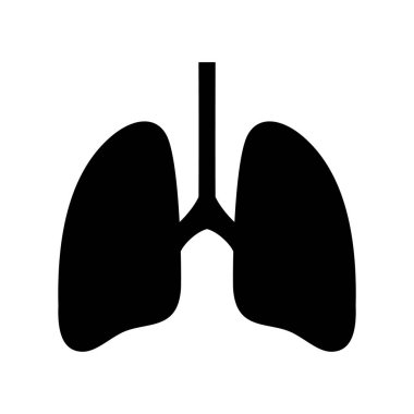 akciğer simgesi vektör illüstrasyonu