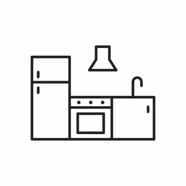 mobilya ikonu vektör illüstrasyonu