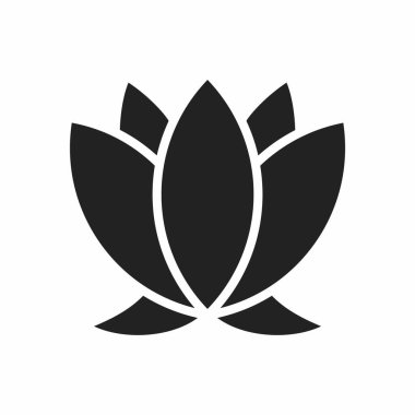 Lotus ikonu vektör illüstrasyonu