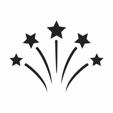 fireworks vector icon. illustration