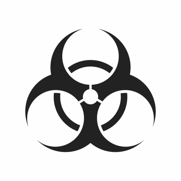 знак биологической опасности. векторная иллюстрация