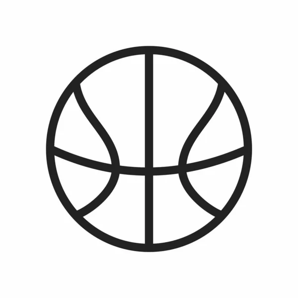 Kosárlabda Ikon Vázlat Sport Vektor Illusztráció Piktogram Fehér Háttér — Stock Vector