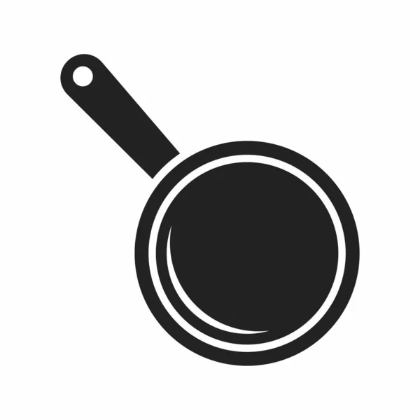 Icono Sartén Contorno Cocina Utensilio Vector Ilustración Símbolo Aislado — Archivo Imágenes Vectoriales