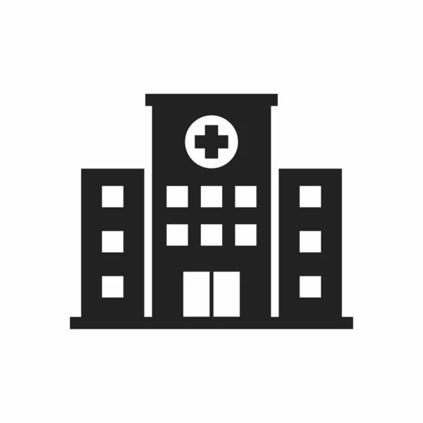 Hospital Building Icon Simple Illustration Medical Clinic Vector Symbol Web — Archivo Imágenes Vectoriales