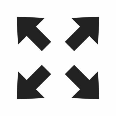 arrow vector line icon isolated on white background, set of arrows