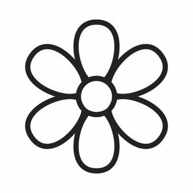 Çiçek simgesi vektörü beyaz arkaplanda izole edildi, çiçek şeffaf işareti