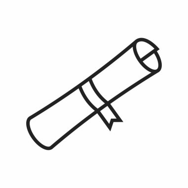 scroll vector icon. flat style illustration. eps 10