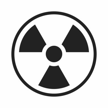 Radyasyon işareti simgesi. Tehlike sembolü. düz dizayn. vektör illüstrasyonu