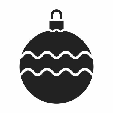 Noel topu ikonu vektör illüstrasyonu