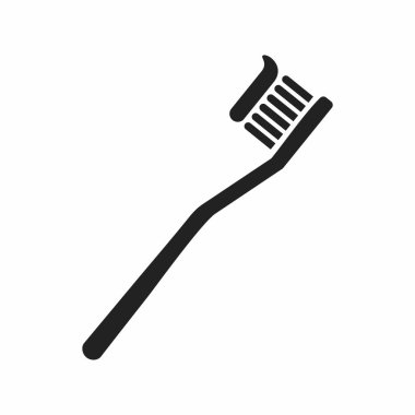 toothbrush icon. flat illustration of toothpaste brush vector icons for web