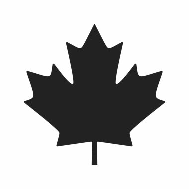 Akçaağaç yaprağı ikonu vektör illüstrasyon grafik tasarımı