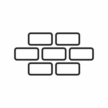 Tuğla duvar simgesi. vektör illüstrasyonu