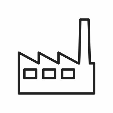 Fabrika simgesi vektör illüstrasyonu