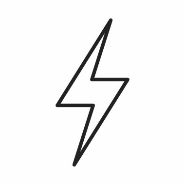 Şimşek simgesi vektör illüstrasyonu