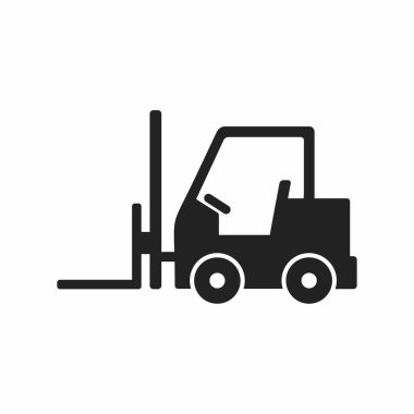 Forklift kamyon simgesi vektör illüstrasyon tasarımı