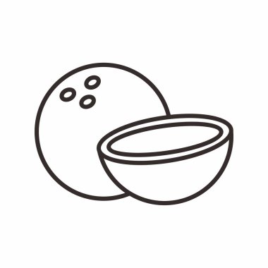 Yiyecek ve içecek çizgisi simgesinin vektör çizimi