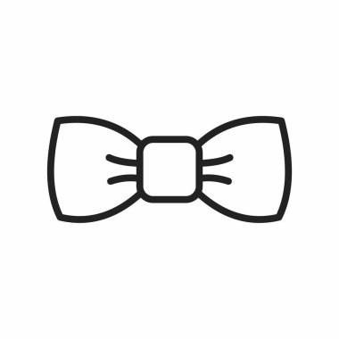 Papyon ikonu. Beyaz arkaplanda izole edilmiş web tasarımı için papyon vektör sembolünün basit çizimi