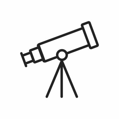 telescope icon. simple illustration of astronomy vector and editable stroke icons for web