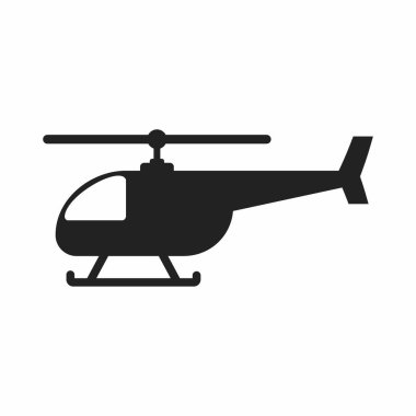 Helikopter simgesi vektör illüstrasyonu