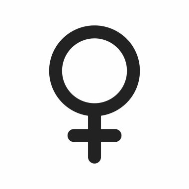 Female cinsiyet sembol simge vektör çizim tasarım