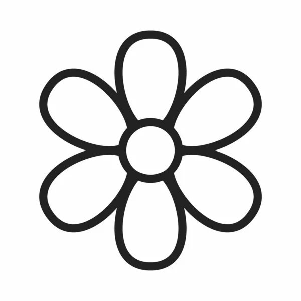Λουλούδι Διάνυσμα Εικονίδιο Απομονώνονται Λευκό Φόντο Floral Διαφανές Σημάδι — Διανυσματικό Αρχείο