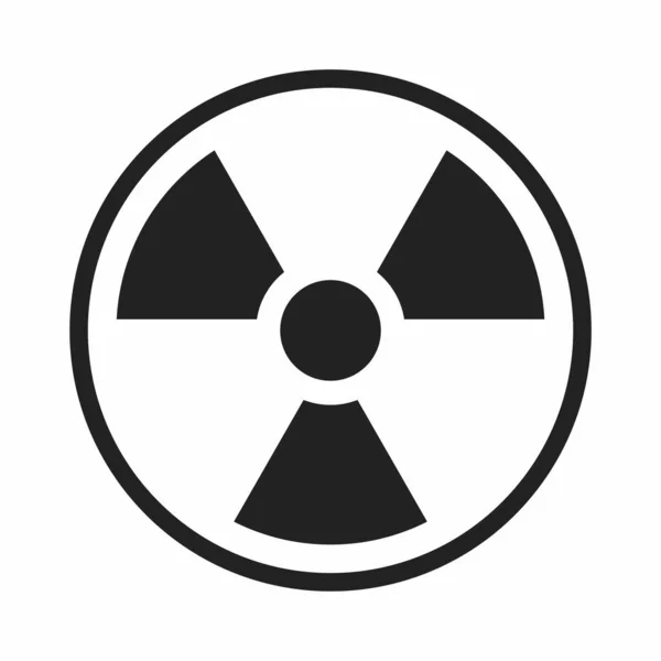 Icône Signe Rayonnement Symbole Danger Design Plat Illustration Vectorielle — Image vectorielle