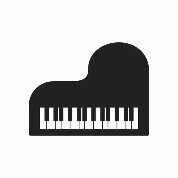 Zongora Ikon Vektor Illusztráció — Stock Vector