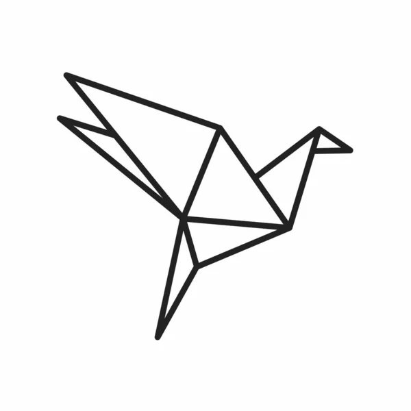 Origami Paper Plane Icon Simple Illustration Bird Toy Vector Icons — ストックベクタ