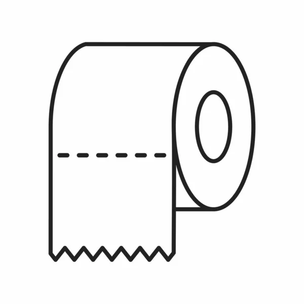 Rouleau Papier Toilette Icône Illustration Contour Symbole Vectoriel Serviette Pour — Image vectorielle