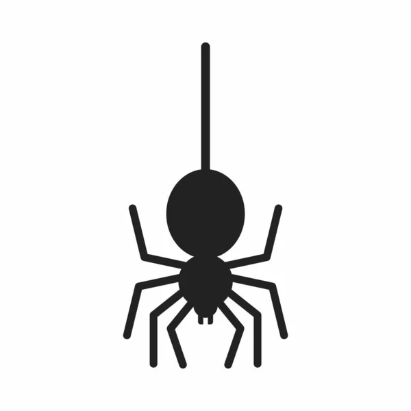 Spider Web Icon Simple Illustration Insect Vector Symbol Shadow — 图库矢量图片