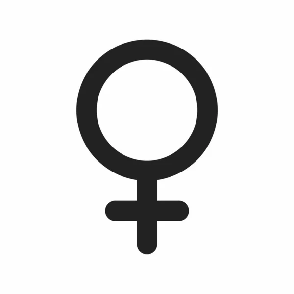 Жіночий Гендерний Символ Значок Векторний Дизайн Ілюстрації — стоковий вектор