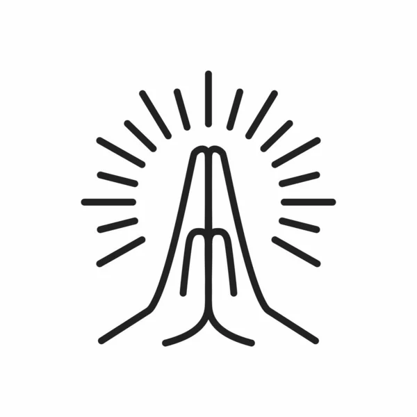 Vector Illustration Praying Icon — Image vectorielle
