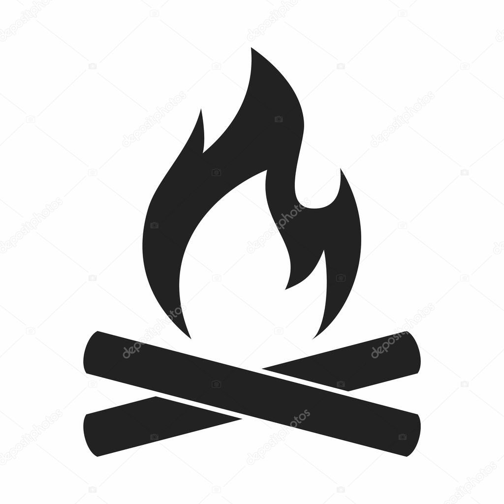 campfire icon. vector illustration