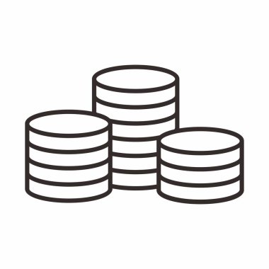 sikke simge yığını. vektör çizim