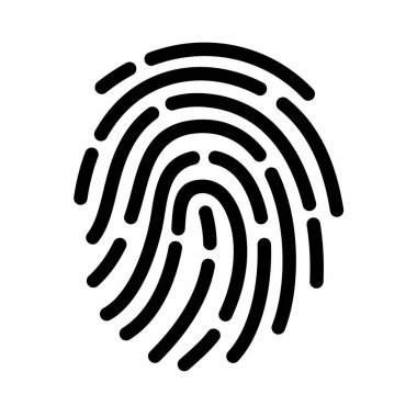 Parmak izi. Web simgesi basit illüstrasyon