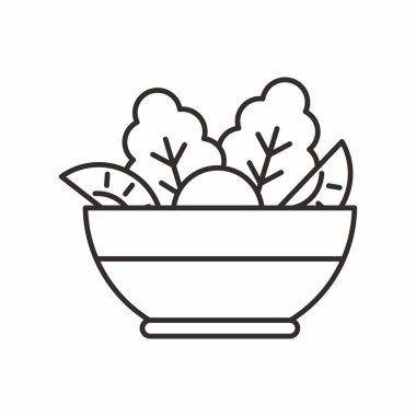 salad outline vector icon