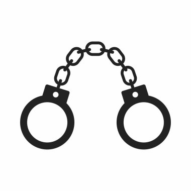 crime concept-a flat black and white vector illustration