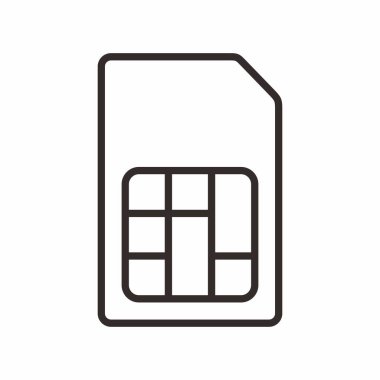 sim kart simgesi vektör illüstrasyonu