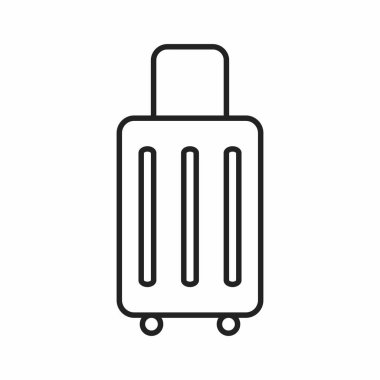 bagaj vektörü ince çizgi simgesi
