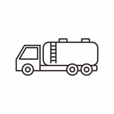 car truck icon, vector illustration, outline sign, line pictogram.