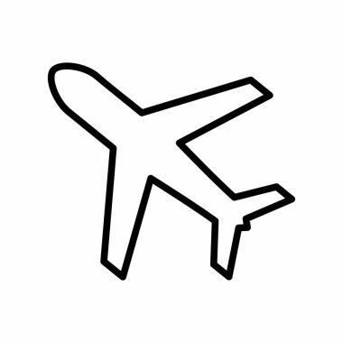 Moda tarzında izole edilmiş uçak simgesi