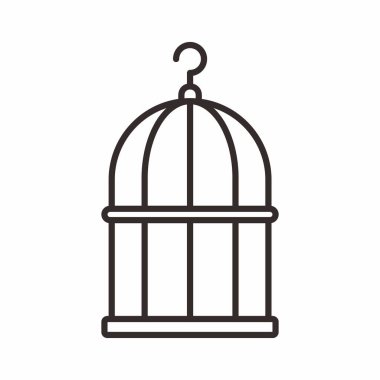 vector illustration, icon of bird cage