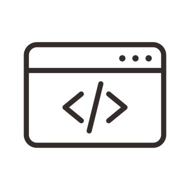 Simge vektör illüstrasyonu kodlanıyor