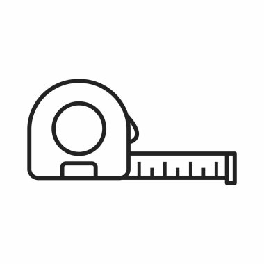 tape measure line icon. thin outline symbol. vector illustration.